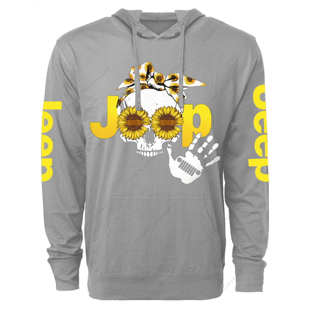 Sunflower Skull Horrible Jp Oversized Lightweight Hoodie   