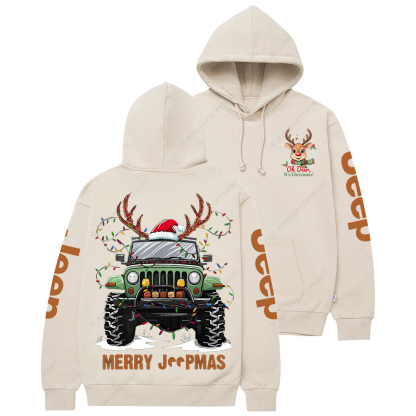 Merry Christmas Xmas Santa Reindeer Jp Casual Hoodie