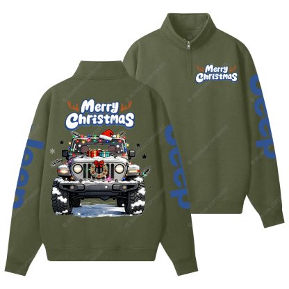 Merry Christmas Jp Half-Zip Jacket Sweatshirt