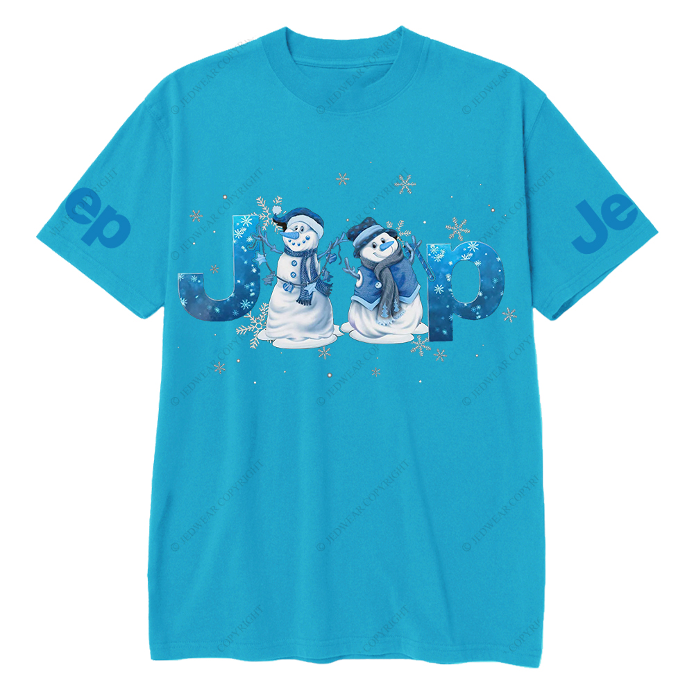 Blue Snowman Christmas Jp T-Shirt