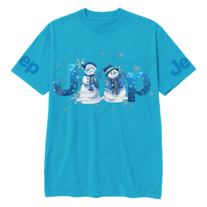 Blue Snowman Christmas Jp T-Shirt
