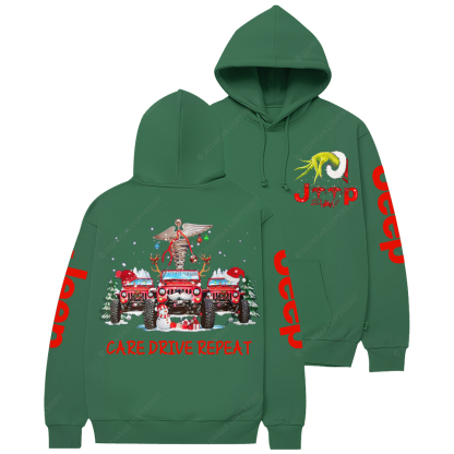 Nurse Care Drive Repeat Christmas Jp Casual Hoodie