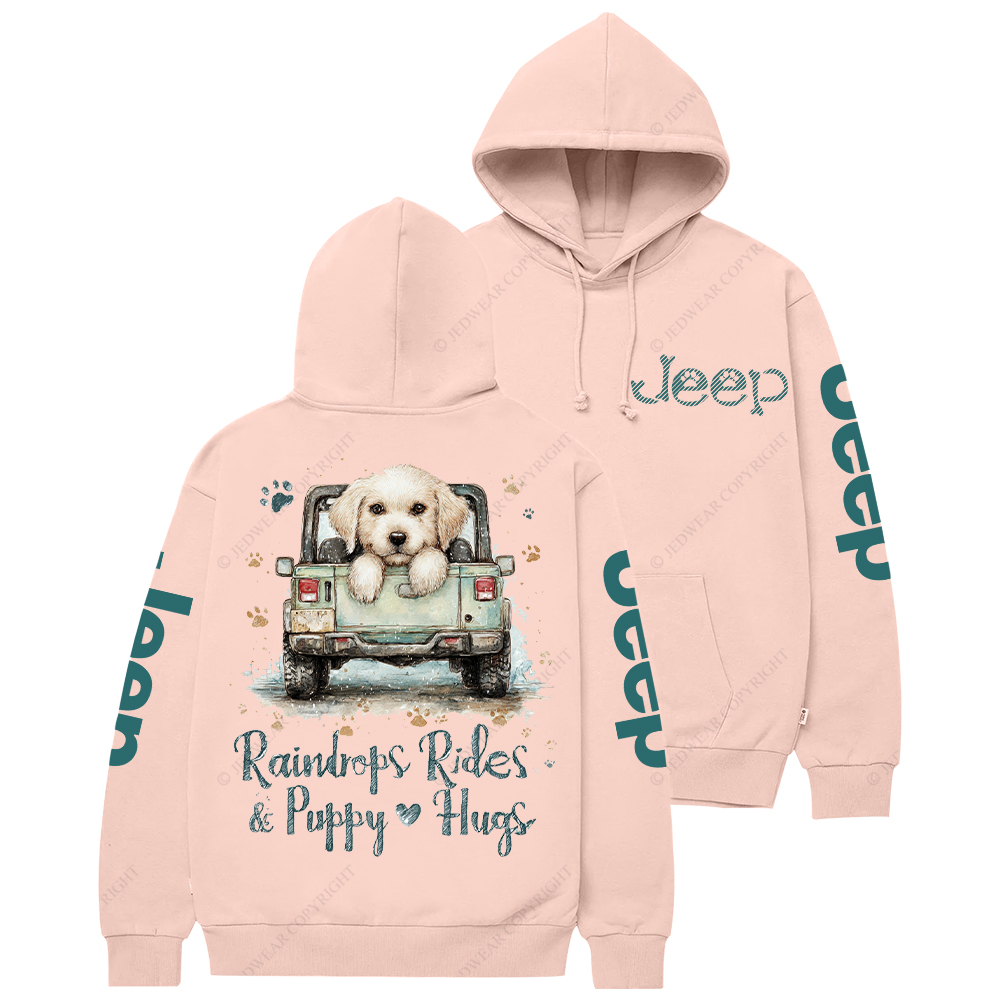 Raindrops Rides Puppy Hugs Jp Casual Hoodie