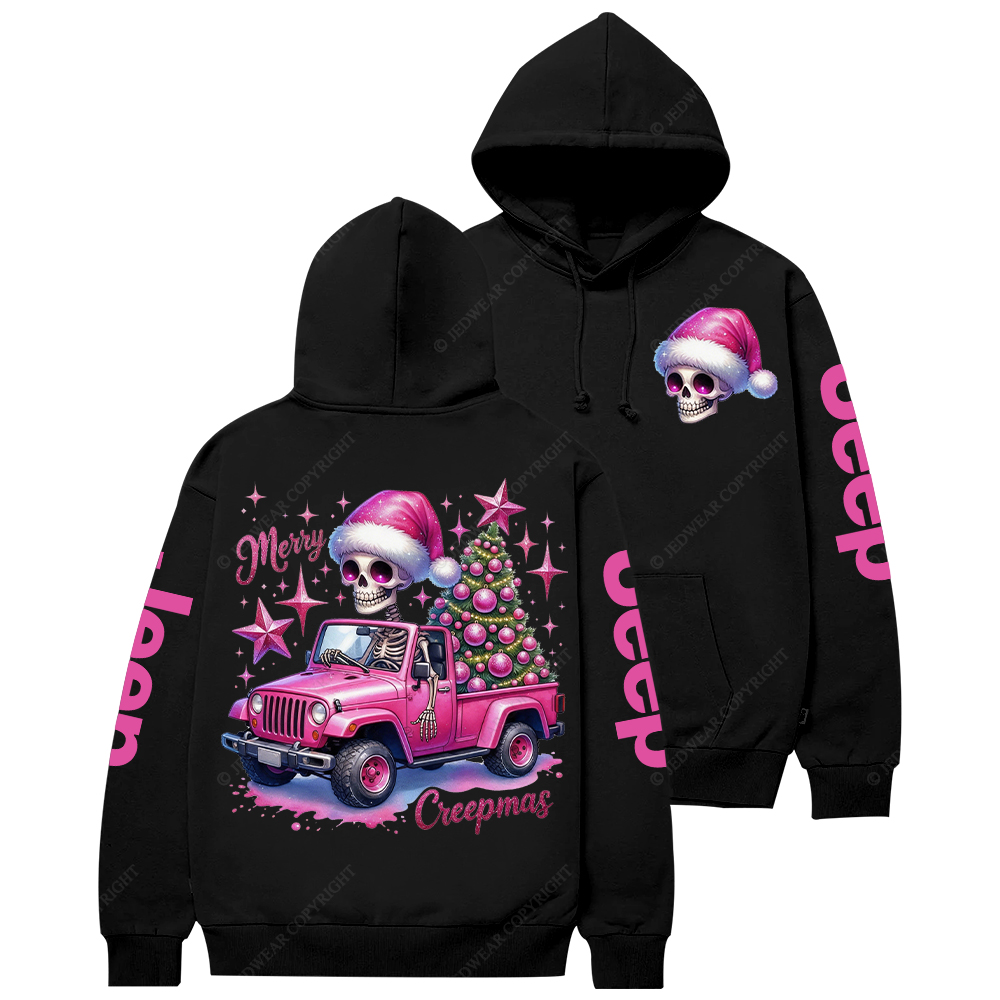 Merry Creepmas Santa Skull Spooky Jp Casual Hoodie