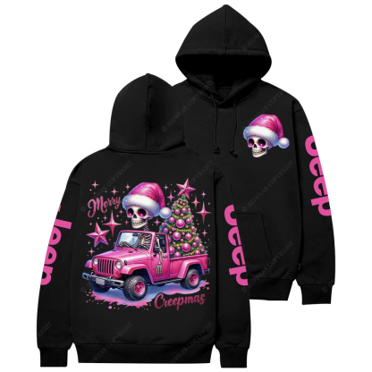 Merry Creepmas Santa Skull Spooky Jp Casual Hoodie