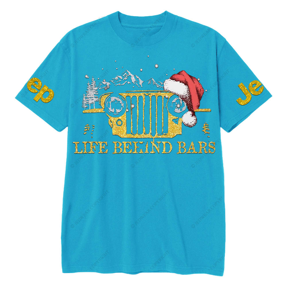 Life Beeind Bars Santa Hat Merry Christmas Jp T-Shirt