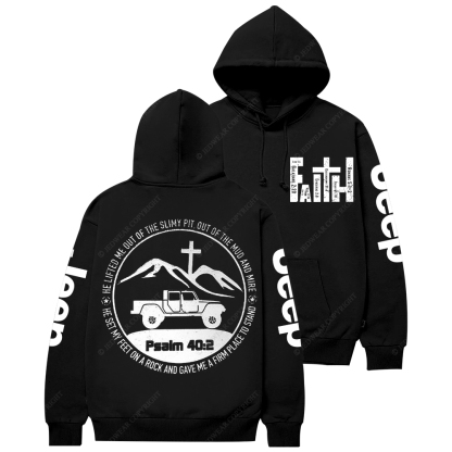 Religion The Lifted Me Out Of The Slimy Pit Psalm 40:2 Jp Casual Hoodie