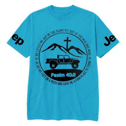 Religion The Lifted Me Out Of The Slimy Pit Psalm 40:2 Jp T-Shirt
