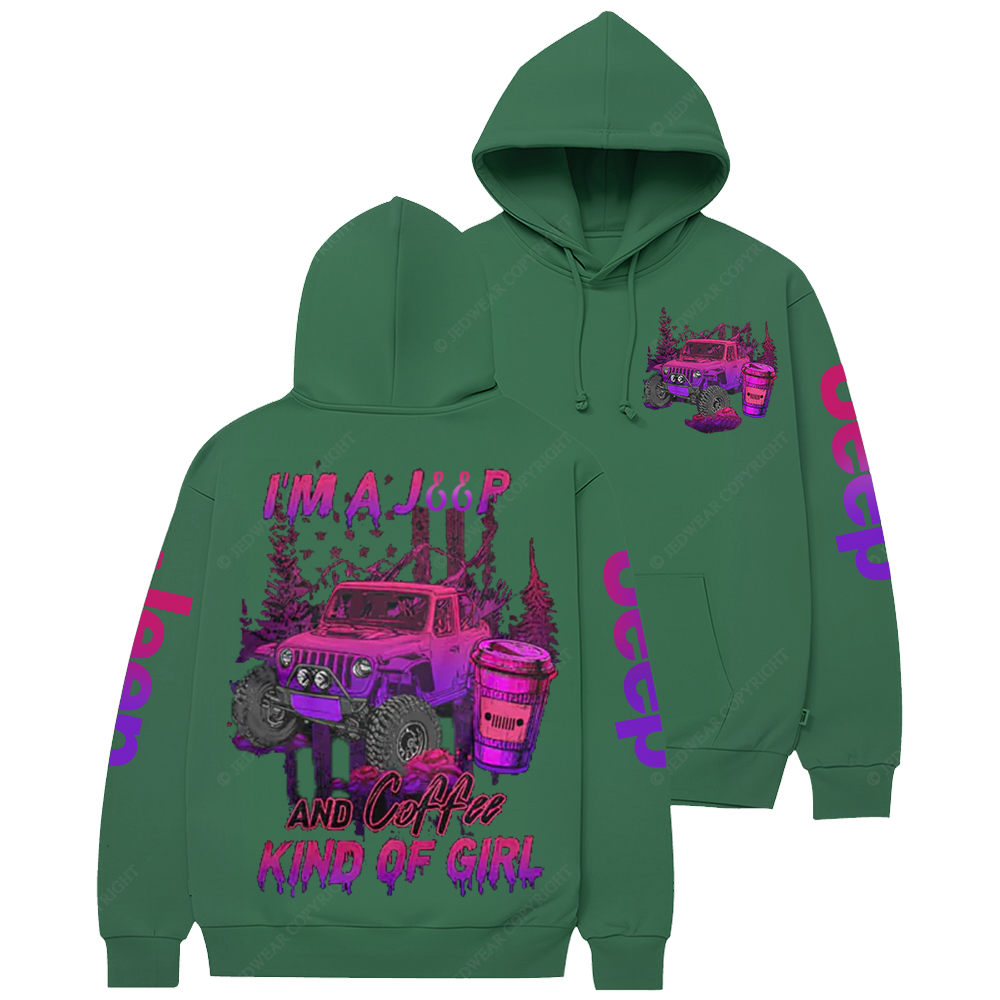 I'm A Jp And Coffee Kind Of Girl Jp Casual Hoodie