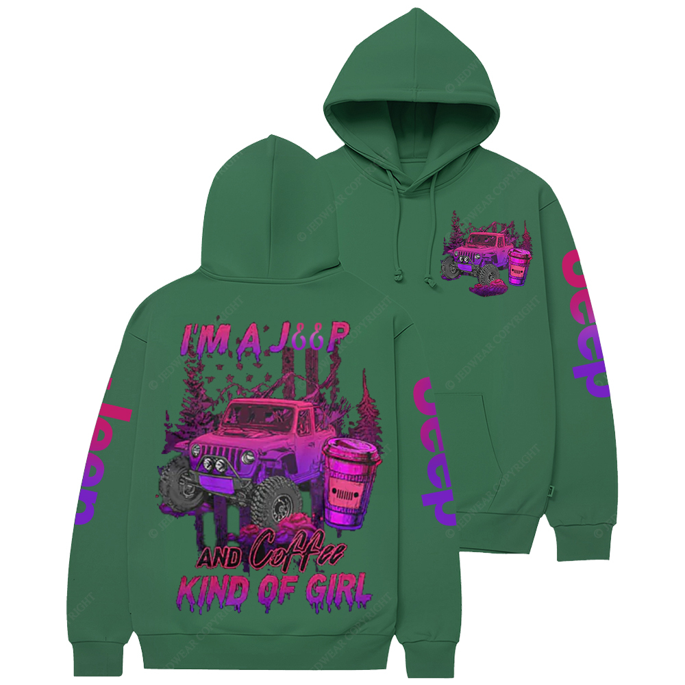 I'm A Jp And Coffee Kind Of Girl Jp Casual Hoodie