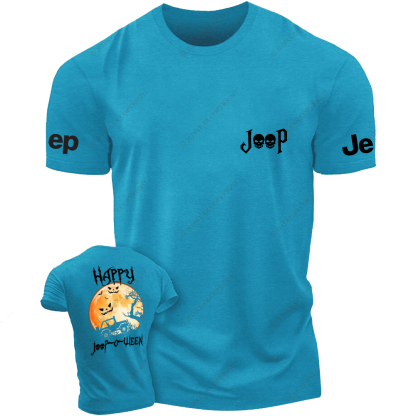 Halloween Four-Wheel Vehicle Driving At Night Pumpkin JP T-Shirt