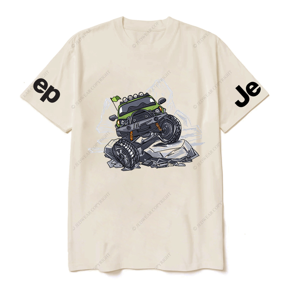 Off-Road Vehicle Driving Hard On Mountain Road Jp T-Shirt