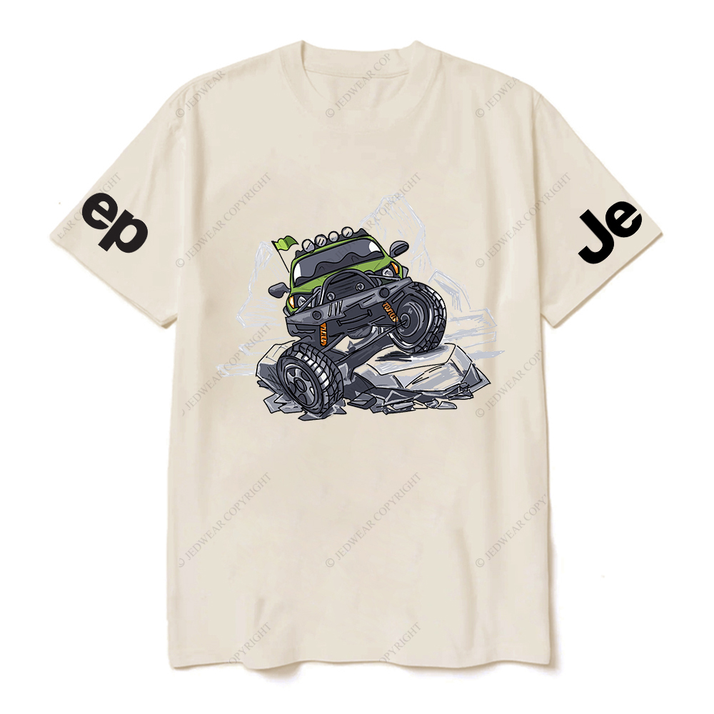 Off-Road Vehicle Driving Hard On Mountain Road Jp T-Shirt