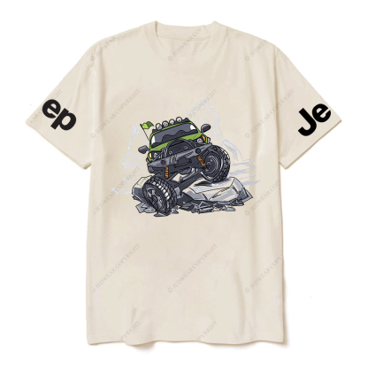 Off-Road Vehicle Driving Hard On Mountain Road Jp T-Shirt