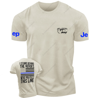 Policeman I Stand Behind The Heroes Who Protect This Line Jp T-Shirt