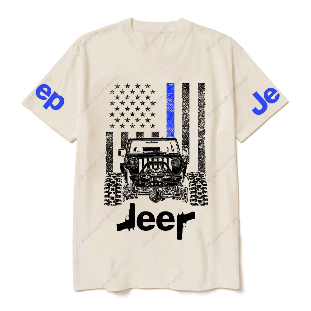 American Flag Policeman Gun Police Badge Jp T-Shirt