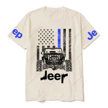 American Flag Policeman Gun Police Badge Jp T-Shirt