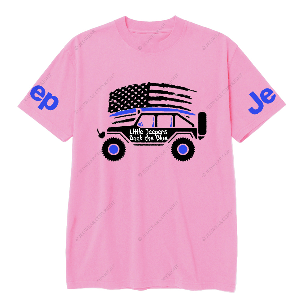 Little Jeepers Back The Blue Policeman American Flag Jp T-Shirt
