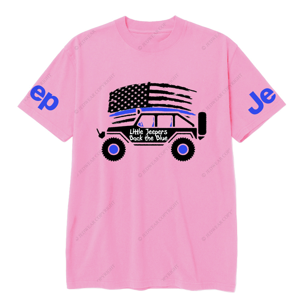 Little Jeepers Back The Blue Policeman American Flag Jp T-Shirt