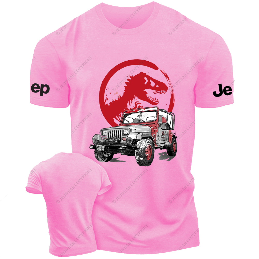 Dinosaur On The Back Of An Off-Road Vehicle  Jp T-Shirt