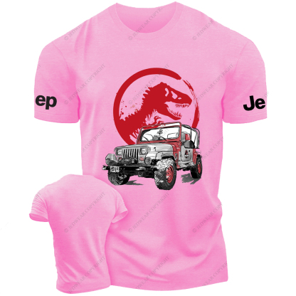 Dinosaur On The Back Of An Off-Road Vehicle  Jp T-Shirt