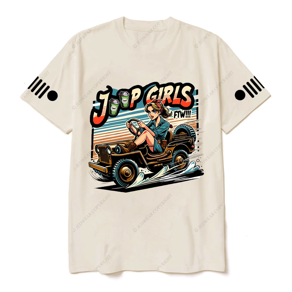 Jp Girl Sitting In Racing Car Jp T-Shirt