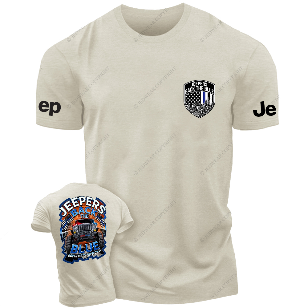 Policeman Jeepers Back The Blue  Dover Motor Speedway Jp T-Shirt