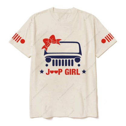 Jp Girl 4X4 Offroad Car Bow Tie Star Jp T-Shirt