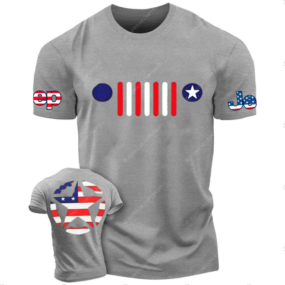 US Flag Jp Grille and Star T-Shirt