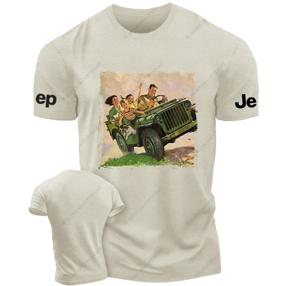 A Family Riding An Off-Road Vehicle Jp T-Shirt