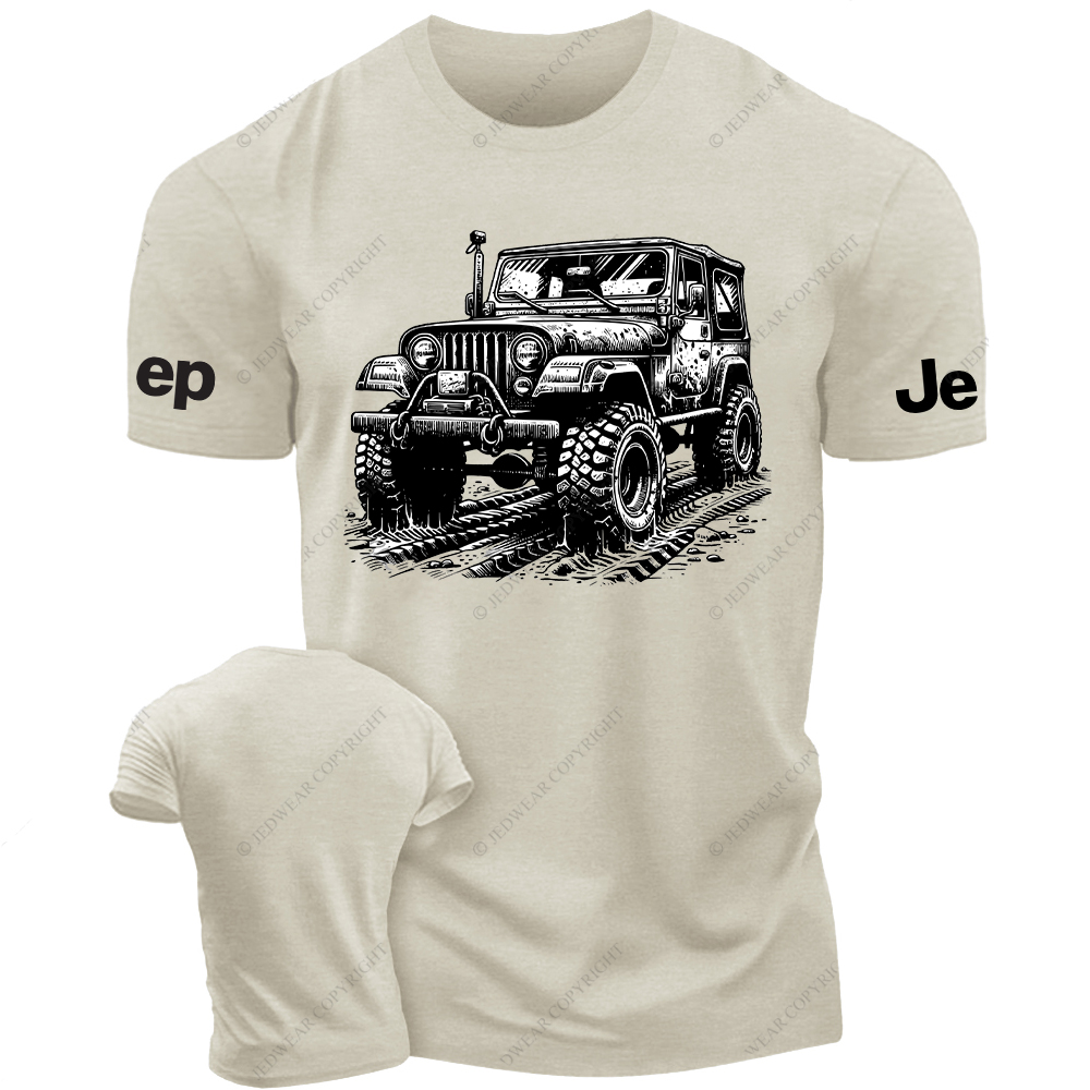 Driving On Muddy Terrain Wheel Tracks Jp T-Shirt