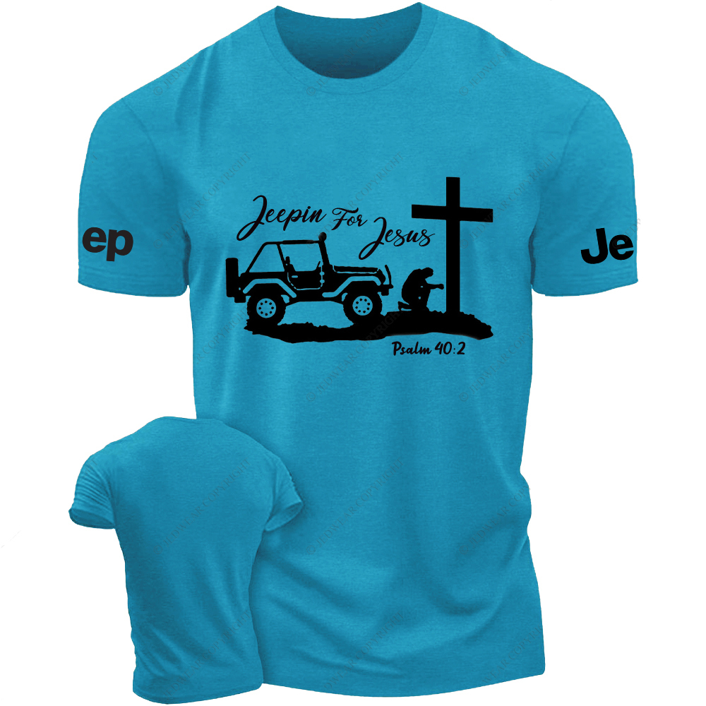 Jeepers For Jesus Religion Psalm Repent Jp T-Shirt