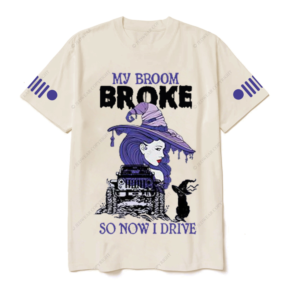 My Broom Broke So Now I Drive Skull  Jp T-Shirt