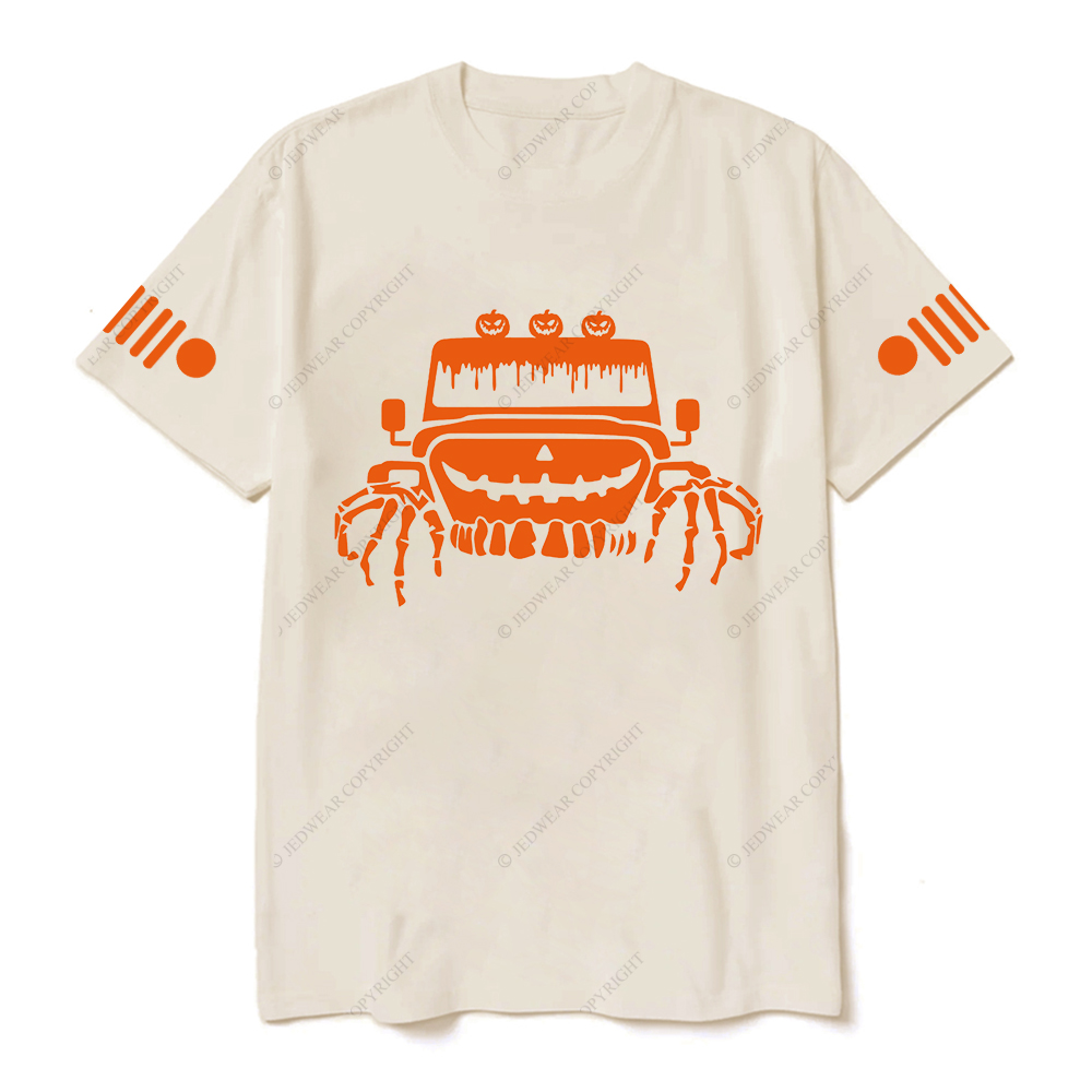 Orange Pumpkin Halloween Skull  Jp T-Shirt