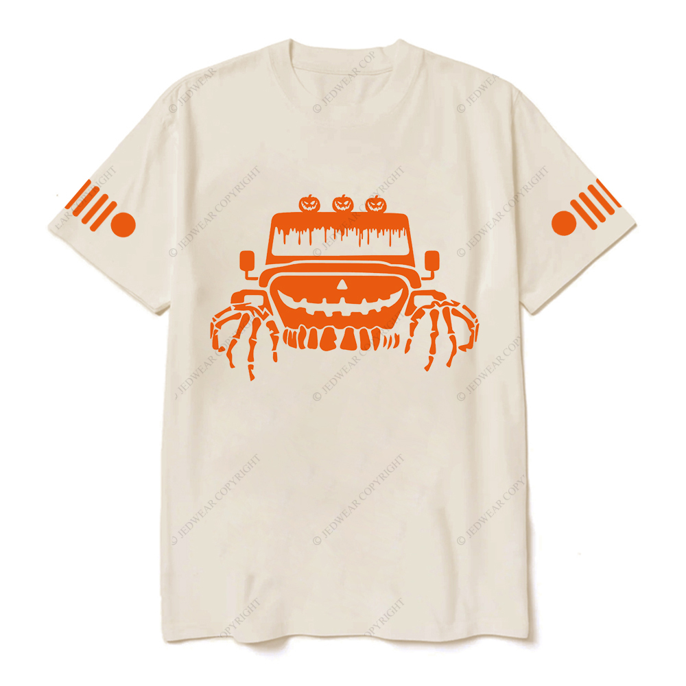Orange Pumpkin Halloween Skull  Jp T-Shirt