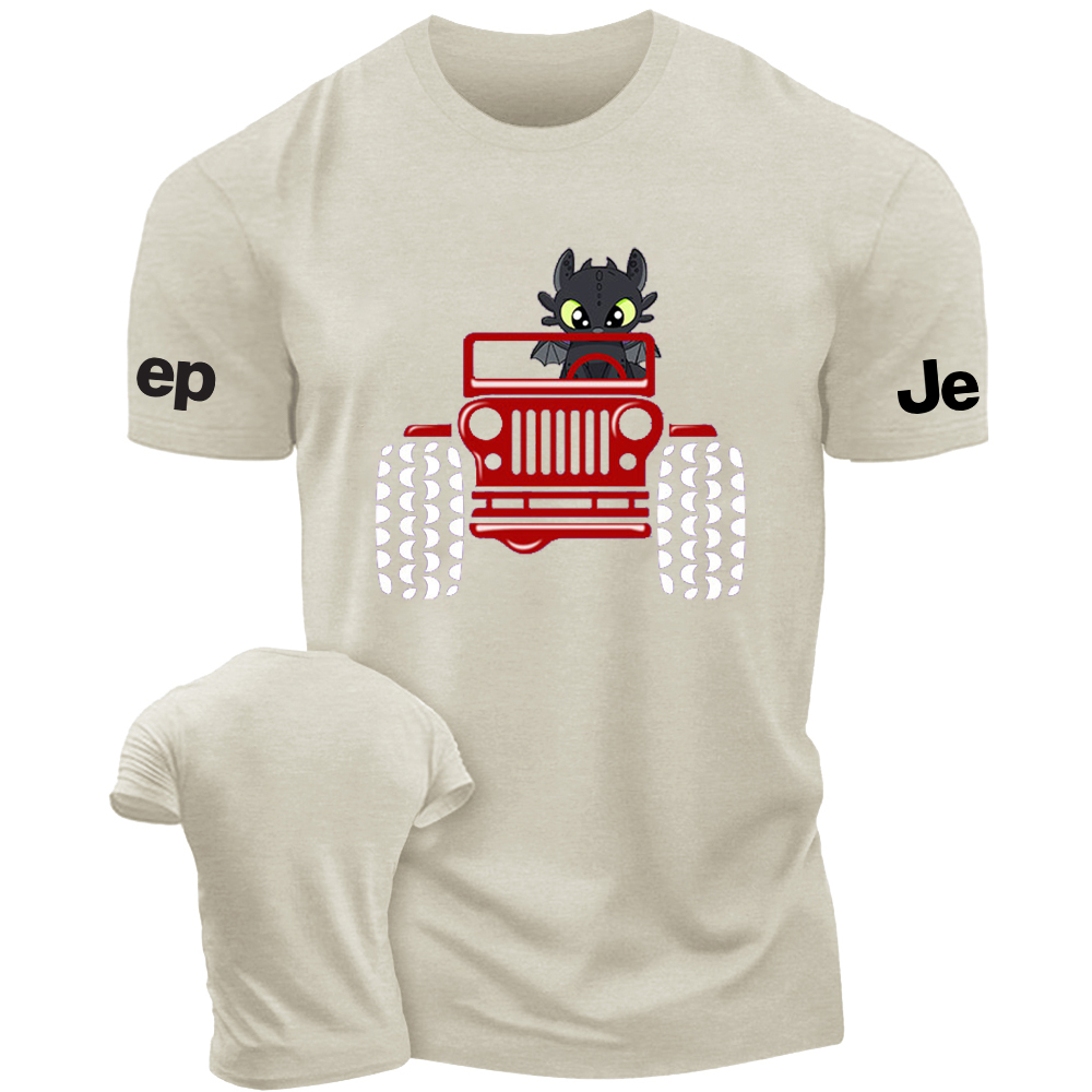 Halloween A Little Bat Is Driving A Car Jp T-Shirt