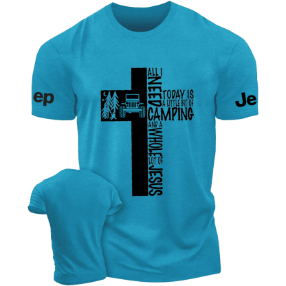 Religion Jesus Cross All Need Camping Jp T-Shirt
