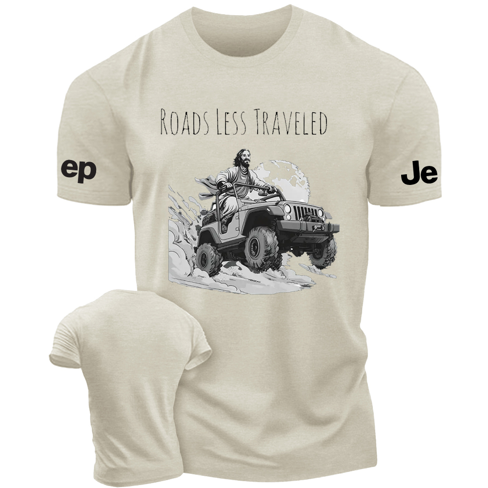 Religion Cross Jesus Roads Less Traveled Jp T-Shirt