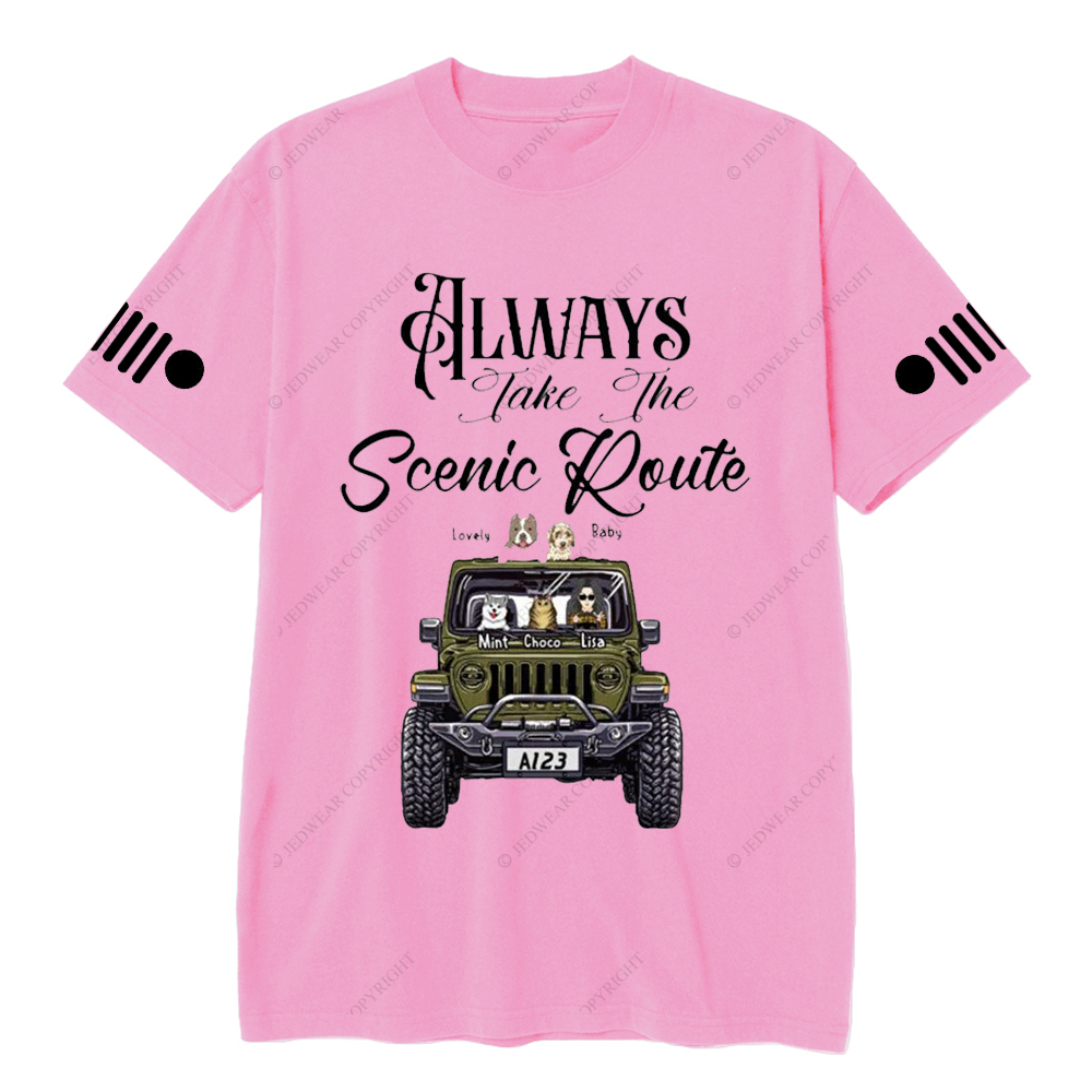 Always Take The Scenic Route Dog Lovely Baby Jp T-Shirt