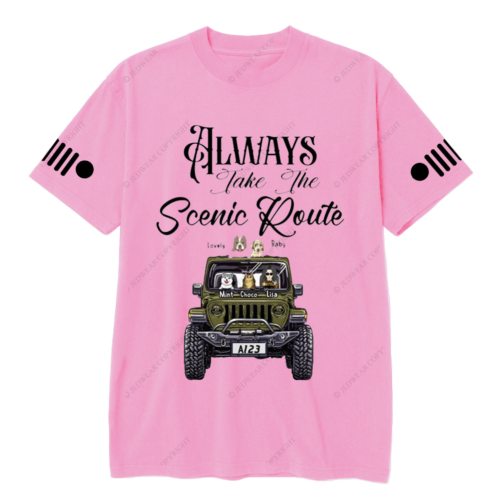 Always Take The Scenic Route Dog Lovely Baby Jp T-Shirt