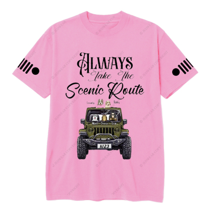 Always Take The Scenic Route Dog Lovely Baby Jp T-Shirt