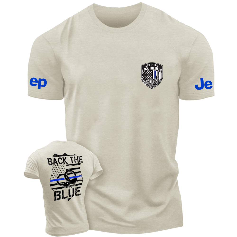 American Flag Policeman Handcuffs Back The Blue  Jp T-Shirt