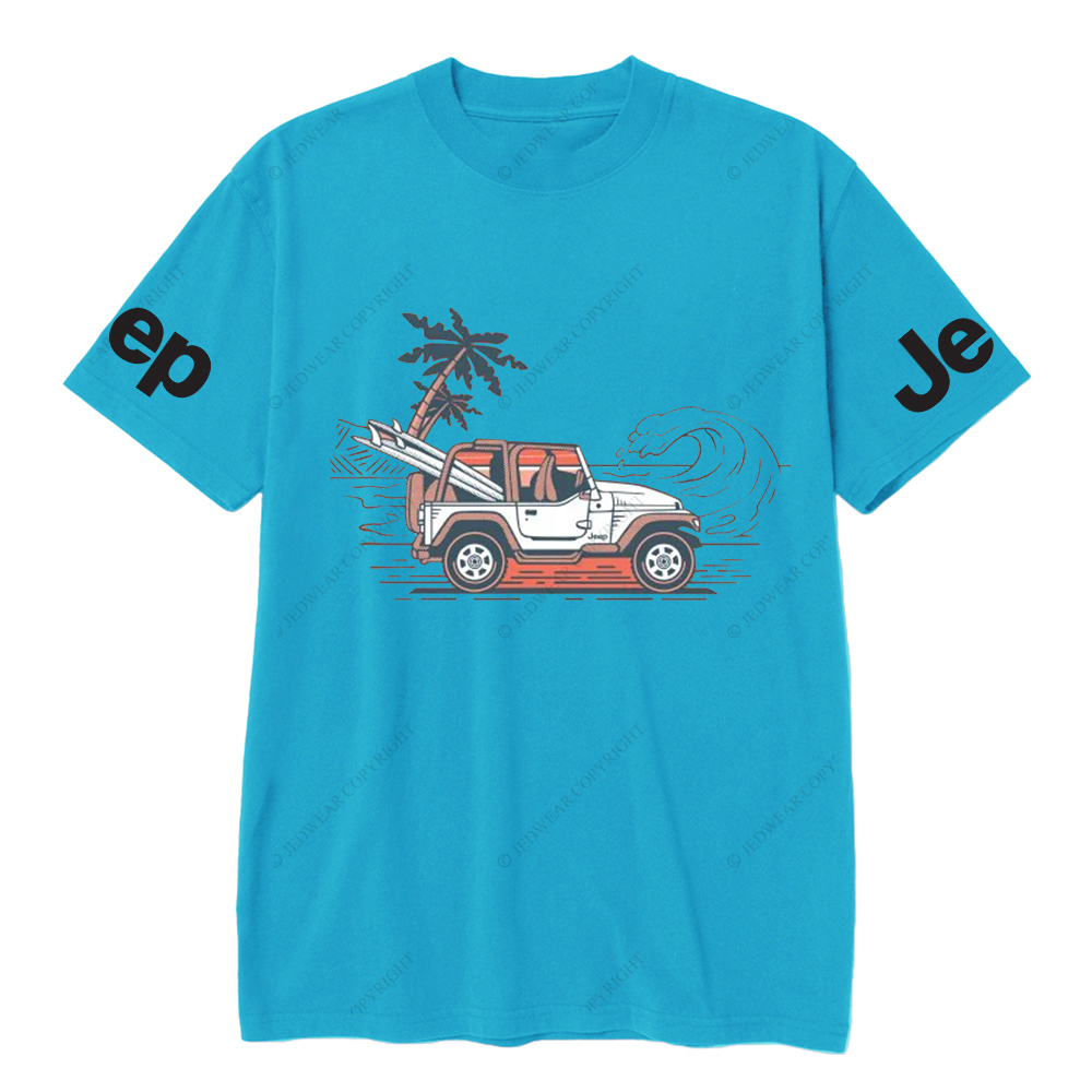 Waves And Cars And Coconut Trees T-Shirt