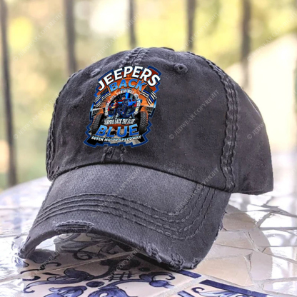 Police Honoring All Those Who Hold The Line Jeepers Back The Blue Jp Baseball Cap