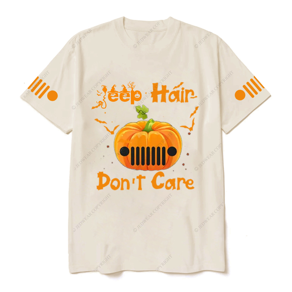 Jp Hair Don't Care Pumpkin Halloween Bat JP T-shirt