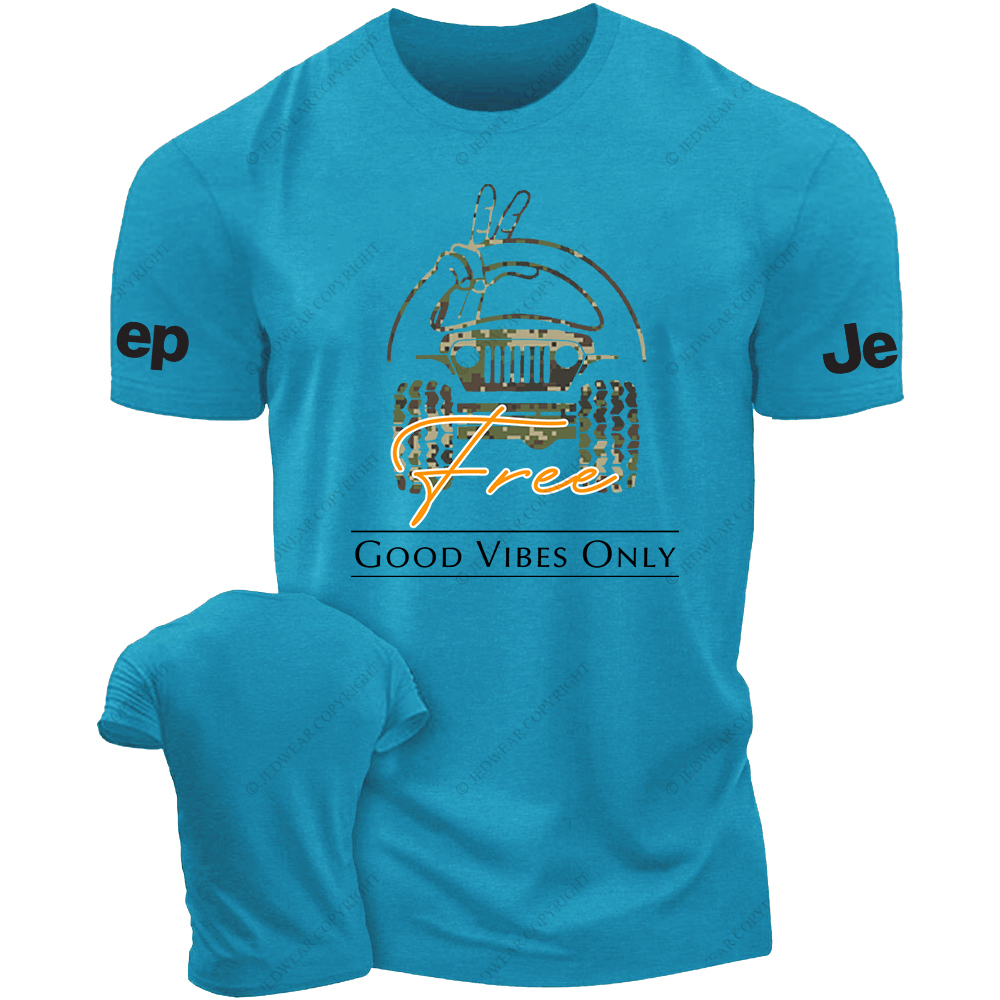 Good Vibes Only Camouflage Free T-Shirt