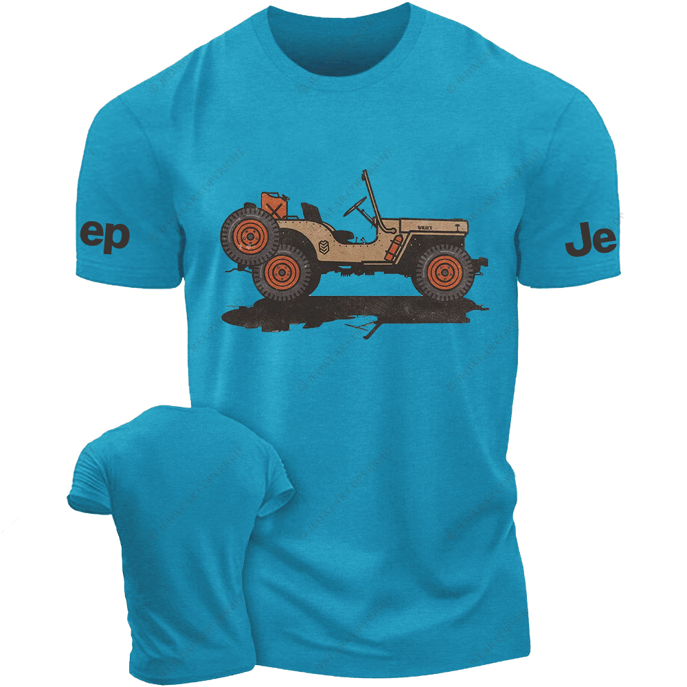 Orange Vintage Dump Truck Willys Jp T-Shirt