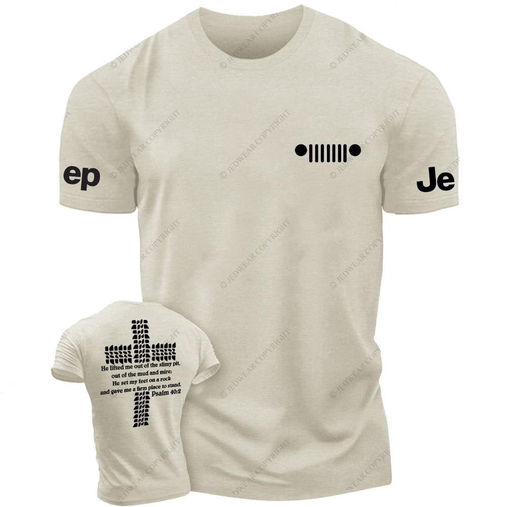 Religion Cross Jesus Bible Wheelmarks  Psalm Jp T-Shirt