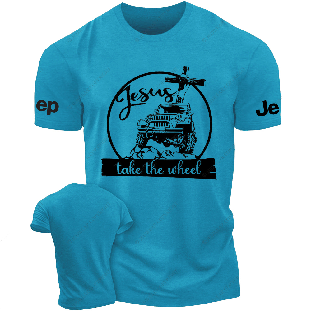 Religion Cross Jesus Take The Wheel Jp T-Shirt