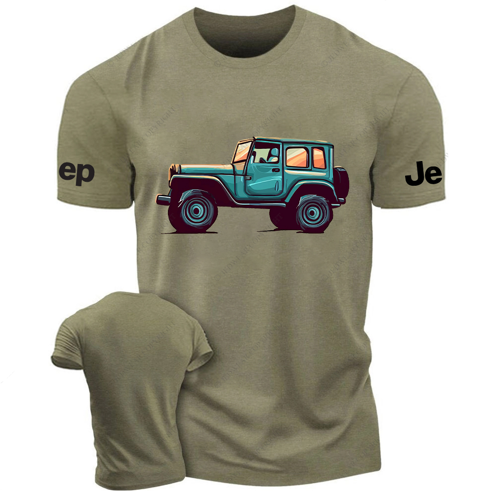 Blue Painted  Four-Wheeled Vehicle Jp T-Shirt